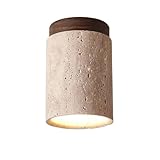 Lámpara de Techo de mármol de Mediados de Siglo para Pasillo pequeño, Estilo Granja, Cerca del Techo, lámpara de Techo rústica de Piedra Natural, iluminación de Porche Vintage para