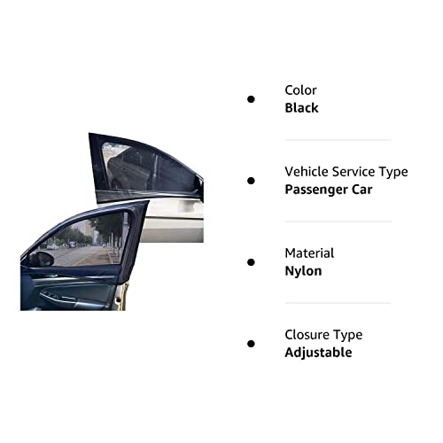 Car Front Window Sun Shade, Car Window Shades, For Side Windows Stretchable And Breathable Mesh Sun Shade For Car Window - Sun Glare, Uv Rays And Privacy Protection 2 Packs #TOP5