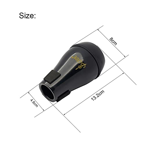 image for EXCEART Trombone Mute French Horn Practice Mute Silencer Black, 13.2X8