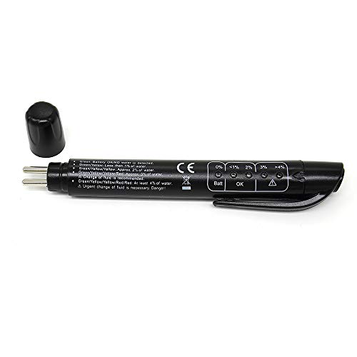 Ziyan DOT 3/4/5 Bremsflüssigkeitstester, Bremsflüssigkeitsprüfer mit 5 LED Anzeige für Auto Fahrzeug, Prüfgerät für Bremsflüssigkeiten, Brake Fluid Tester, Ölerkennung, DOT3, DOT4, DOT5