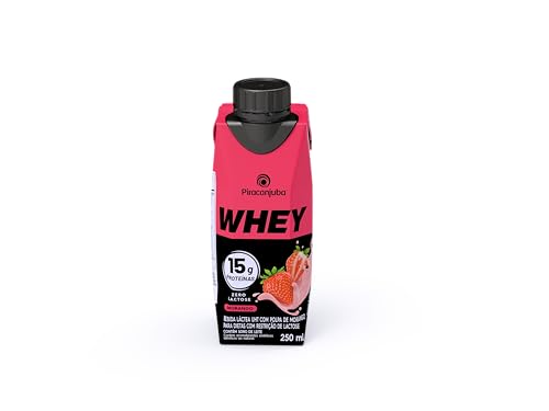 Whey Zero Lactose Morango 15g Piracanjuba 250ml
