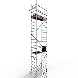 ALTEC Rollfix® 2.0 700 | 7m Arbeitshöhe | bremsb. Lenkrollen (Ø125mm) | Wandanker | Made in Germany | TÜV | belastbar 200kg/m² | Norm - DIN EN 1004-1 | Modulares Arbeitsgerüst | Alu-Gerüst