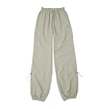 Pantalones deportivos tipo cargo para mujer, con cordón ajustable, cintura para exteriores, ligeros, tácticos, para senderismo, camping, escalada, viajes, pantalones elásticos con puños lisos, verde,