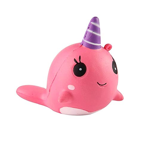 Ouflow 2Pcs Squishies Slow Rising Narwhal Kawaii Unicorn Soft Cream Scented Toy #TOP4