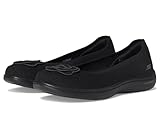 SKECHERS Women's On-The-Go Flex Radiant-Flora Ballet Flat, Black/Black, 10