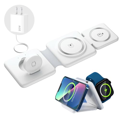 Station de charge sans fil 3 en 1 pliable réglant la panne de batterie d'iPhone 16
