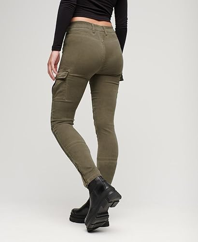 Superdry Para Mujer. W7010925A PantalóN Cargo Pitillo Verde (34/28), Casual, AlgodóN - 2