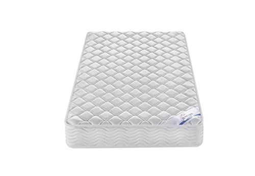 Home Life Basic 6 Inch Twin Mattress - Bonnell Spring - Comfort Foam Soft Quilted Top - Medium Firm - Rolled In A Box - By Oliver & Smith #TOP6