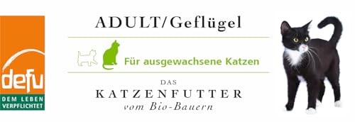 defu Katzenfutter | 1 x 800 g | Adult Bio Geflügel Trockenfutter | Premium Bio Alleinfuttermittel für Katzen