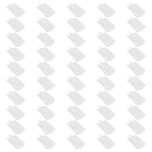 Doitool 50Pcs Plastic Liquor Pouches Drinking Flasks 300Ml Disposable Drink Pouches Liquid Spout Bags, Clear Milk Beverage Jelly Coffee Water Bag For Home Travel Party #TOP29