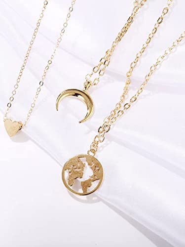 Image of Vembley Stunning Gold Plated Layered Pendant Necklace For Women and Girls