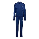 adidas Damen Essentials 3-Stripes Track Suit, Dark Blue, S