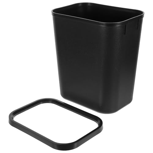 Caneca de basura plástica negra ahorro espacio 15L