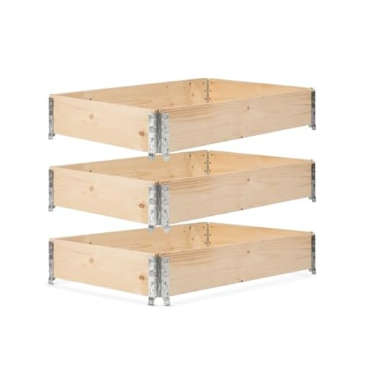 gardivo Hochbeet 120 x 80 x 20 cm - 3-teilig Palettenrahmen aus Holz, Beeteinfassung, Garten Hochbeete, Holzrahmen, Aufsatzrahmen auf Europalettefaltbar, stapelbar, steckbar