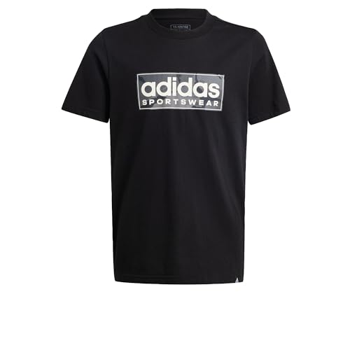 Image of adidas Boys Camo Linear Junior Boys Graphic T-Shirts, 11-12 Years