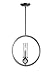 CWI Lighting Elton 15" 1-Light Transitional Metal Pendant in Satin Nickel