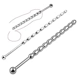 Smooth Stainless Steel Sounding Rod Penis Plug, Special Stretcher for Easy Urination, Male Fitness Training Set -D10DE (2 sizes combination)