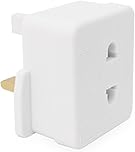UK Electric Shaver Toothbrush Adaptor Plug -2 pin to 3 Pin Plug Socket Converter Plug - Heavy Duty Bathroom Shaver Plug Adaptor