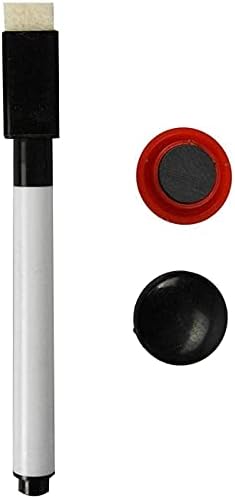 x5 Mini Whiteboards GENERISE Dry Wipe Magnetic A4 Small Whiteboards with Marker Pen, Eraser & x2 Magnets (30cm x 22cm) Portable Notice Memo Board for Kitchen Wall, Kids etc