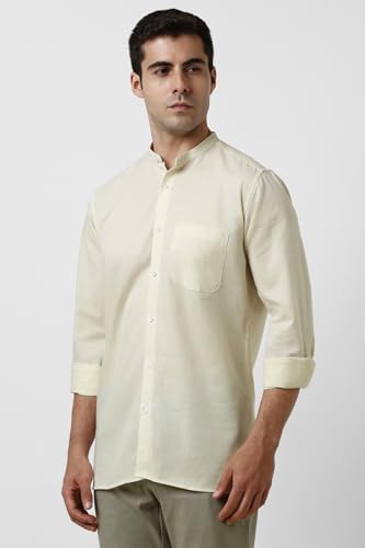 Image of Van Heusen Men Cotton Solid Regular Fit Shirt