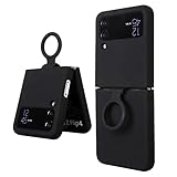 Saiboro for Samsung Z Flip 4 Case Silicone,Protective Phone Case with Ring Finger Grip,Galaxy Flip 4