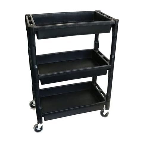 Challenger Mechanics/Utility Tool Trolley with 3 Trays & Accessory Holes 82x47x104.5cm Cover