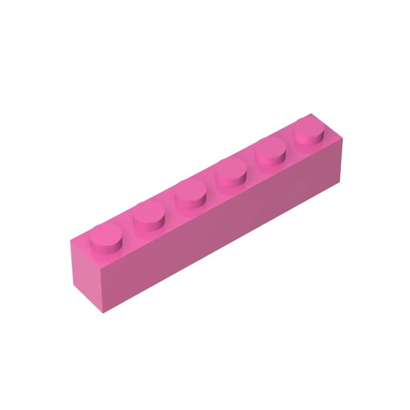 3009 Basic Bricks Brick 1x6 50 Pieces GDS-535 Compatible with Lego Building Blocks Color:Dark Pink — image 1