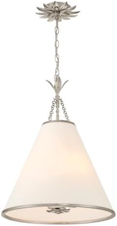 Crystorama Broche 4 Light Antique Silver Pendant