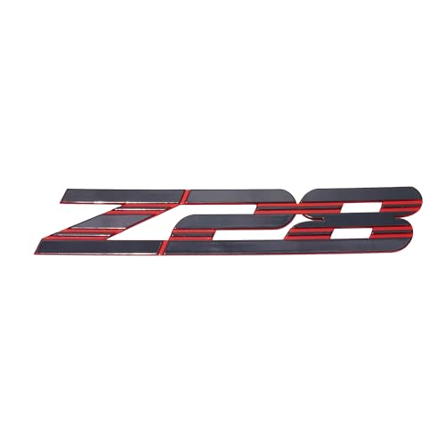 Image of 1Pc 1993-2002 Camaro Front Fender Z28 Emblem 3D Badge Nameplate Letter Sticker 10139552 Replacement for Z28 (Black Red)