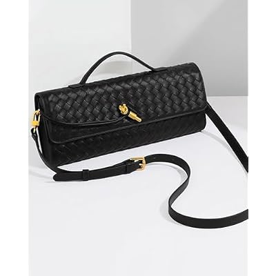 NEWBELLA Handwoven Women's Clutch Purse, Crossbody Bag with Adjustable Strap for Evening & Casual Use