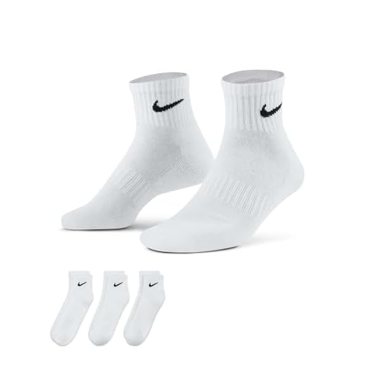Nike Herren Everyday Cushion Ankle-sx7667 Socken, 3er Pack, Weiß (White/Black/100), 34-38 EU