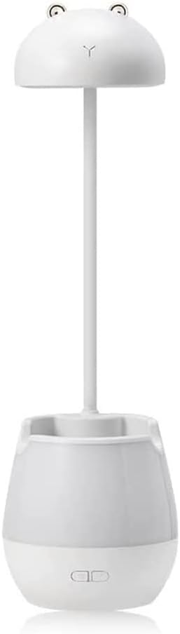 Desk Lamp LED Desk Lamp with Pen Holder Mobile Phone Bracket USB Rechargeable Eye Protection Reading Lamps for Dormitory Bedside Eye Care(Rabbit Pink)
