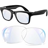 Zapasowe soczewki do Ray-Ban Meta, kompatybilne z okularami Wayfarer Gen 2 RW4006 50 mm i RW4008/RW4012 53 mm, Przezroczysty (blokada niebieskiego światła), 53MM