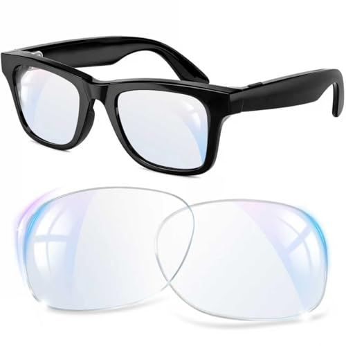 Zapasowe soczewki do Ray-Ban Meta, kompatybilne z okularami Wayfarer Gen 2 RW4006 50 mm i RW4008/RW4012 53 mm, Przezroczysty (blokada niebieskiego światła), 53MM