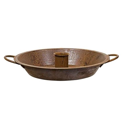 Rust Colonial Candle Holder | 8 Inch | for Taper Candles 1.5 inch