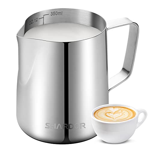 Shardor Espresso Machine 15 Bar With Steam Wand Bundle Stainless Steel Milk Frothing Pitcher #TOP2