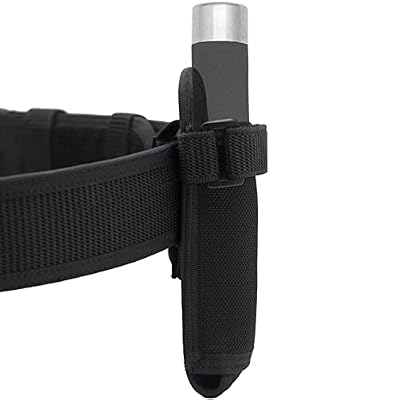 Universal Baton Holder 21-26 Expandable/Telescopic Baton Holster for Duty Belt MOLLE Vest 1.2 Flashlight Nylon Pouch Carry Case Sheath Tactical Tool Carrier Police LE Security Officer