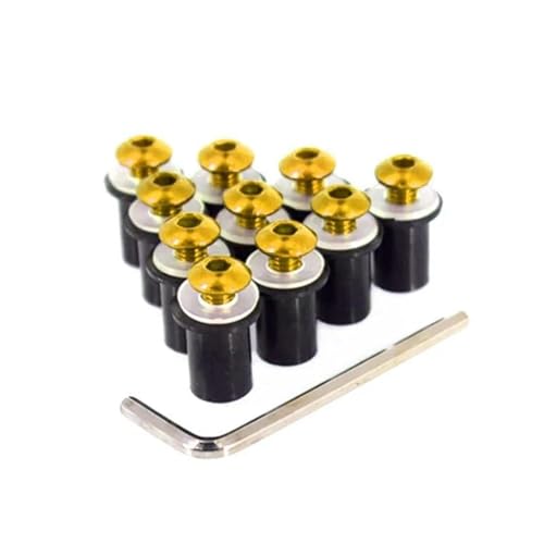 Tornillos Parabrisas M5 de 5mm Oro Evita Desprendimientos en Yamaha T-MAX 500