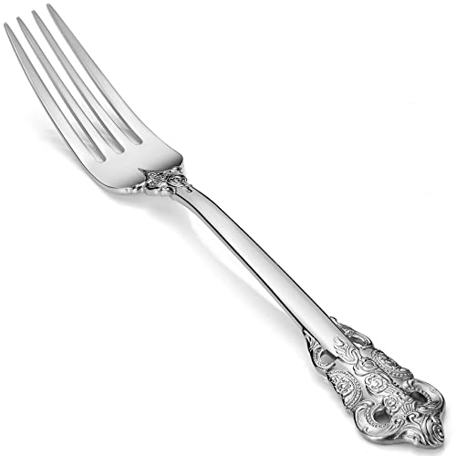 Royalrose 4-Piece Monarchy Dinner Fork, 18/10 Stainless Steel, 8-Inch, Mirror Polish, Dishwasher Safe #TOP7