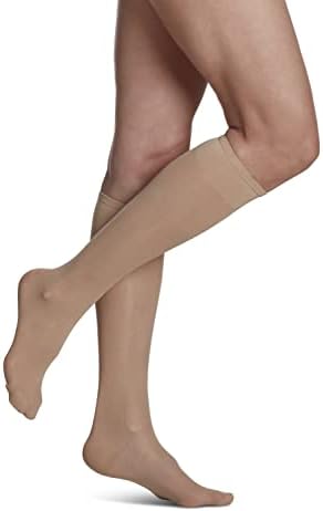 Sigvaris Sheer Fashion Women's Calf High Compression Socks, 15-20mmHg