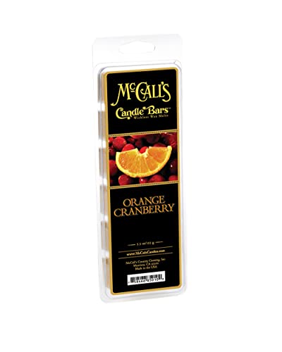 Mccalls Candles Bars | Orange Cranberry| Highly Scented & Long Lasting | Premium Wax & Fragrance | Made In The Usa | 5.5 Oz #TOP4