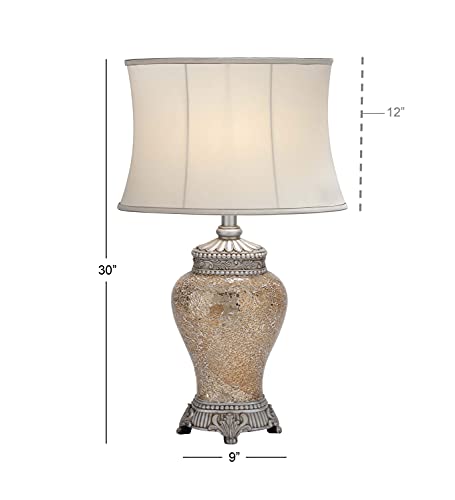 Deco 79 Glass Table Lamp, 18" X 11" X 30", Gold #TOP2