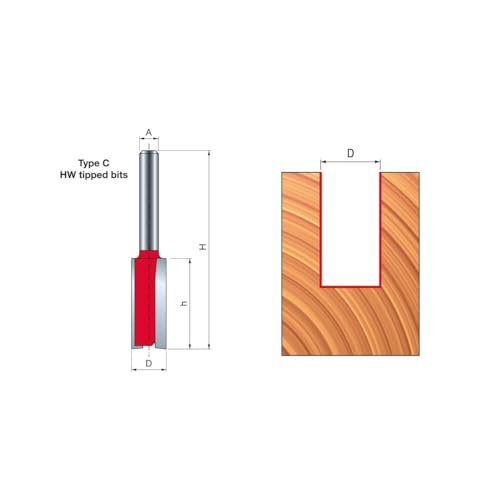 Freud Fräser mit 2 geraden Schneiden aus HW geschweißt mit 6-mm-Schaft 10 x 31,8 (Schnittdurchmesser x Schnitthöhe) - MM-11006P - F03FR00333