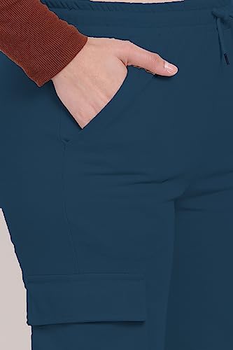 Image of Women's Cotton Fabric Stylish Cargo Pocket Lower /Sweatpants