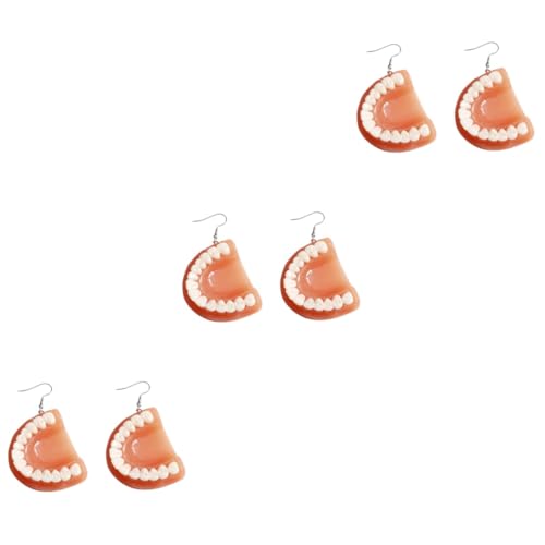 Boucles d'oreilles pendantes dents pour femme bijoux fantaisie étranges
