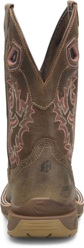 DOUBLE-H Women's Phantom Rider Ari 10” Waterproof Wide Square Composite Toe Roper Boots with Chaos Coco Leather Upper, Comfort Footbed, EH-Rated3