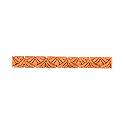 MKM Pottery Tools Wood Twig Rollers for Clay (TW-23 Leaf Pattern)