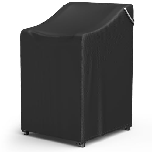 AKEfit Patio Chair Covers for Outdoor Furniture Waterproof 1 Pack,Heavy Duty Outdoor Chair Covers Waterproof for Lawn Lounge Seat, Wicker, Adirondack&Rocking Chairs,Black-25.5Wx25.5Dx47H inches by AKEfit - Used condition - US$13.71
