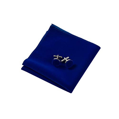 Image of GUSLESON Mens Solid Plaid Velvet Pre-tied Adjustable Bow Tie and Pocket Square Cufflink Set with Gift Box