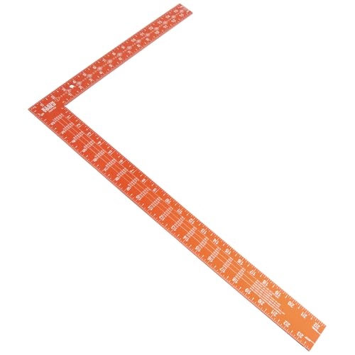 Klein Tools 935FSQ Framing Square, 24-Inch x 16-Inch, L Shape Carpenter Square Tool for Woodworking with Laser Etched Rafter Tables and Octagon Scales by KLEIN TOOLS - Used condition - US$20.67